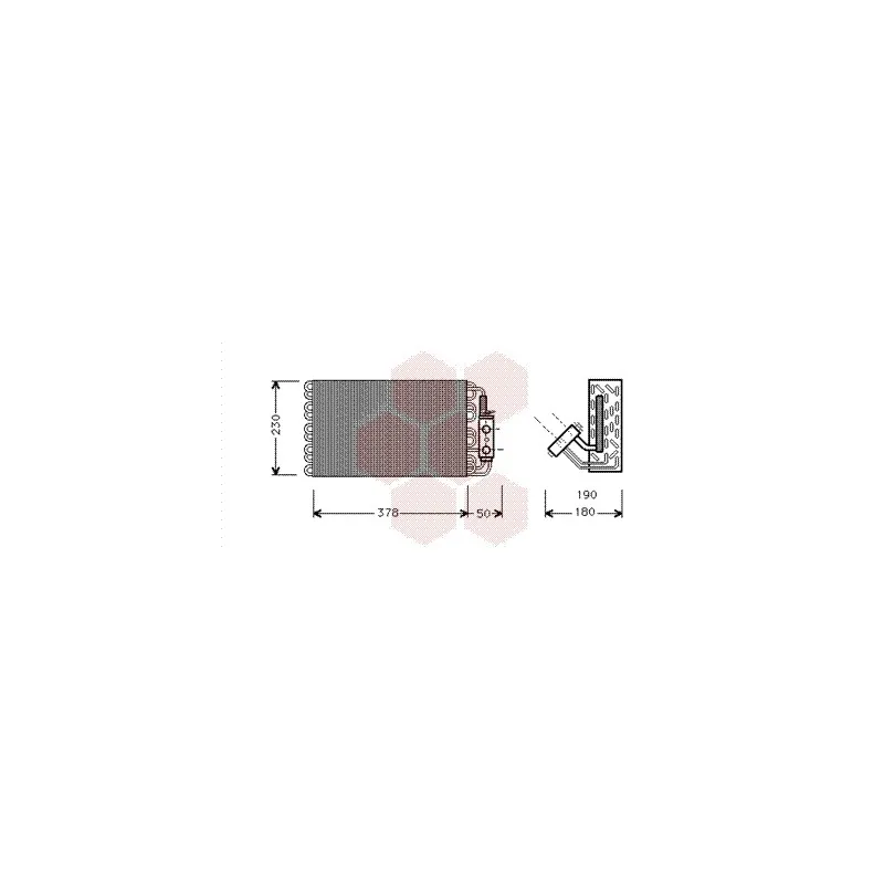 Évaporateur climatisation VAN WEZEL 3000V001