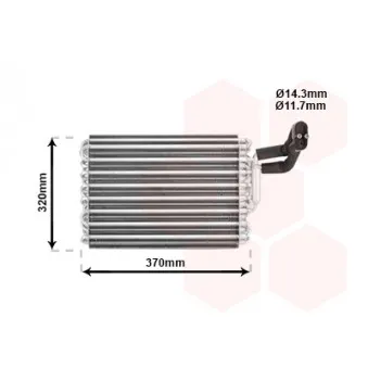 Évaporateur climatisation VAN WEZEL 3000V002