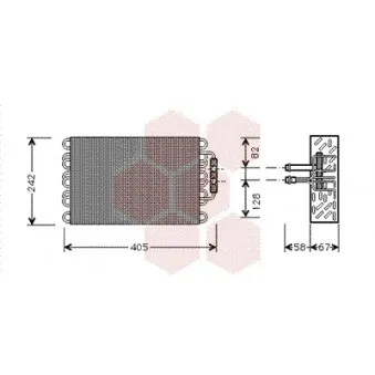 Évaporateur climatisation VAN WEZEL 3000V008