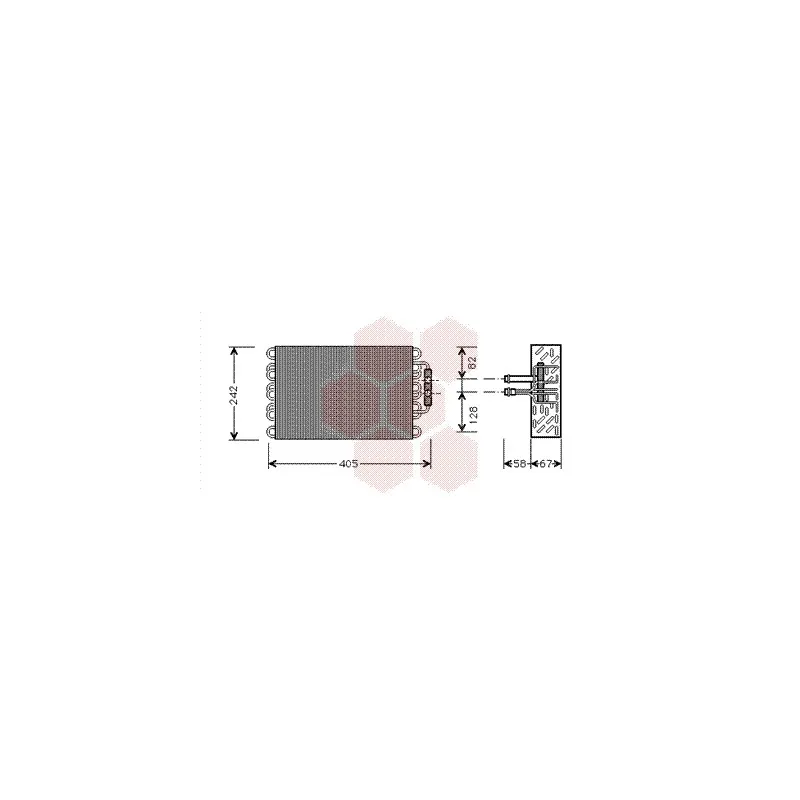 Évaporateur climatisation VAN WEZEL 3000V008
