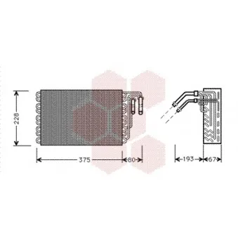 Évaporateur climatisation VAN WEZEL 3000V020