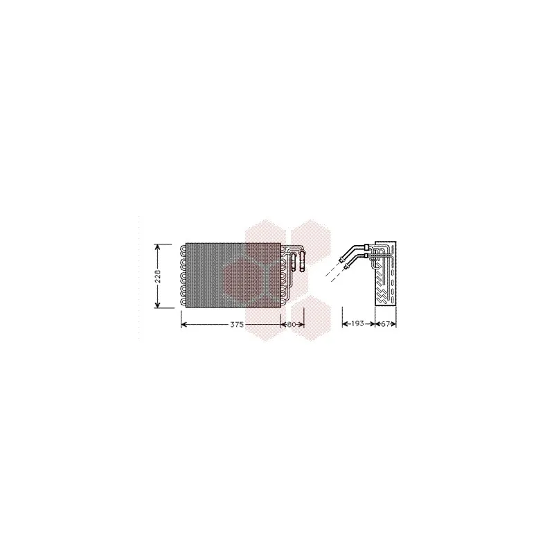 Évaporateur climatisation VAN WEZEL 3000V020