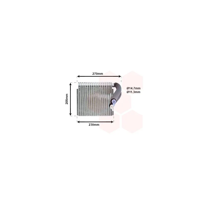Évaporateur climatisation VAN WEZEL 3000V051