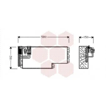 Évaporateur climatisation VAN WEZEL 3000V269