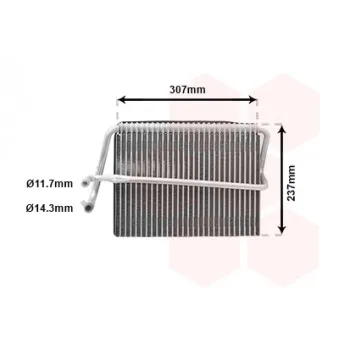 Évaporateur climatisation VAN WEZEL 3000V272