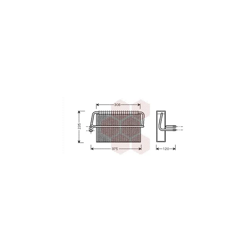 Évaporateur climatisation VAN WEZEL 3000V326
