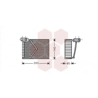 Évaporateur climatisation VAN WEZEL 3000V328