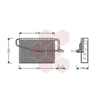Évaporateur climatisation VAN WEZEL 3000V329