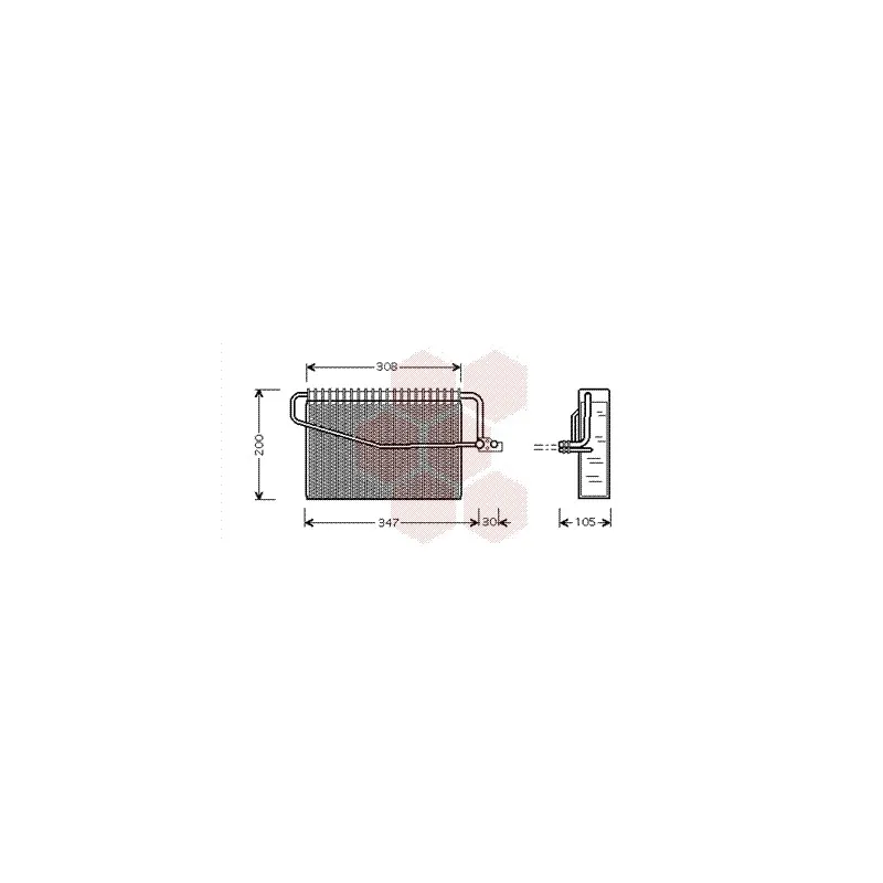 Évaporateur climatisation VAN WEZEL 3000V329