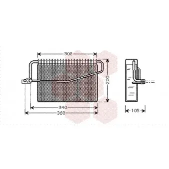 Évaporateur climatisation VAN WEZEL 3000V381