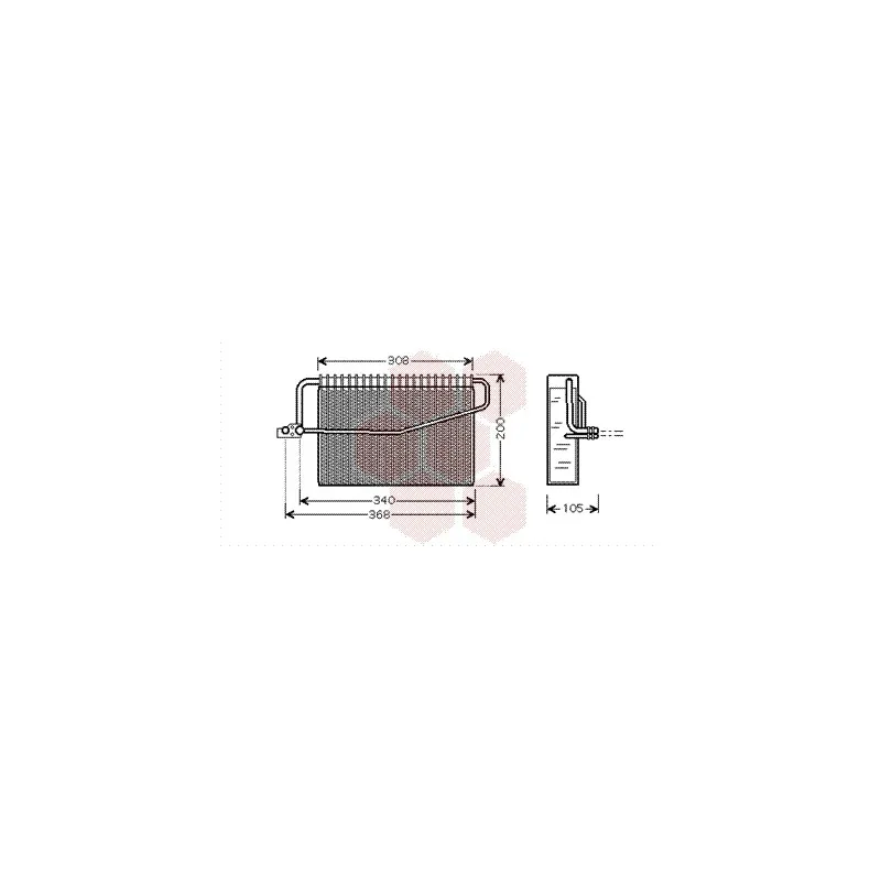 Évaporateur climatisation VAN WEZEL 3000V381