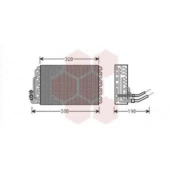 Évaporateur climatisation VAN WEZEL 3000V462