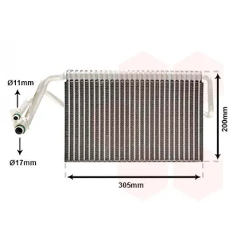 Évaporateur climatisation VAN WEZEL 3000V486