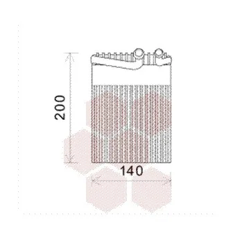 Évaporateur climatisation VAN WEZEL 3000V554
