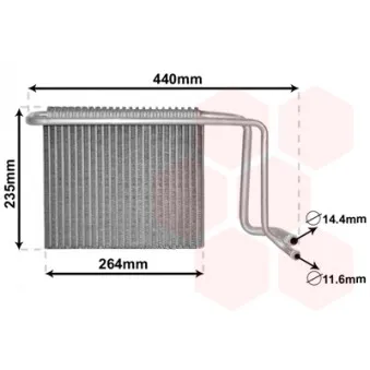 Évaporateur climatisation VAN WEZEL 3000V563