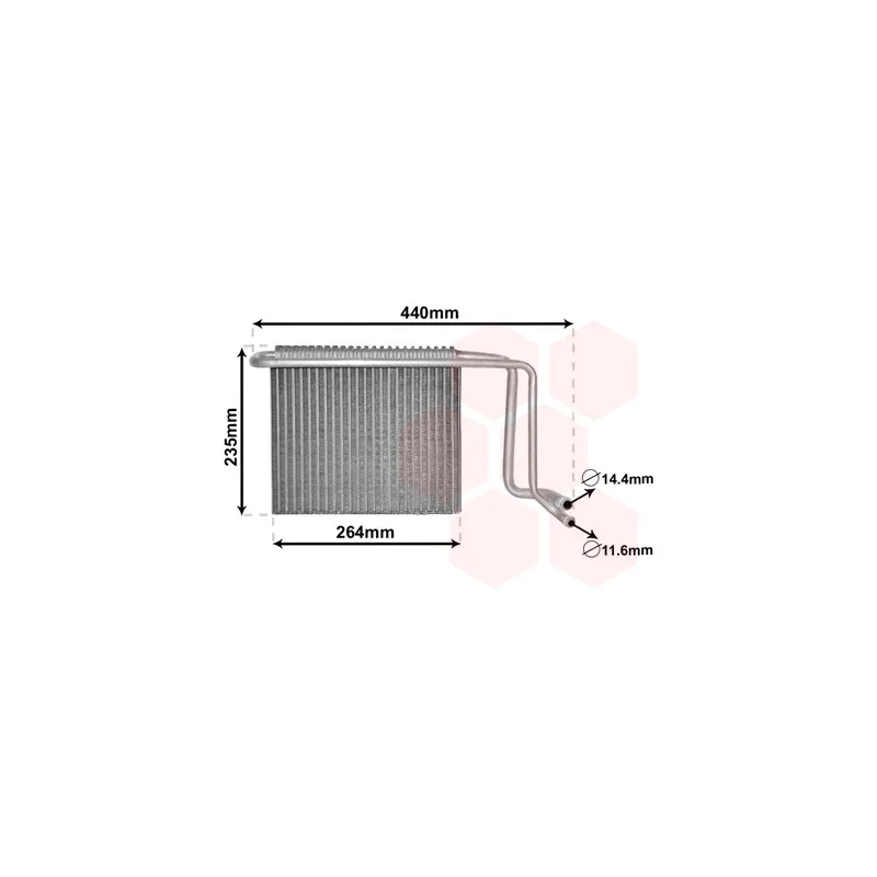 Évaporateur climatisation VAN WEZEL 3000V563