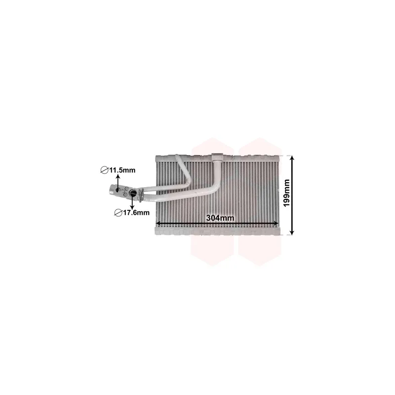 Évaporateur climatisation VAN WEZEL 3000V641