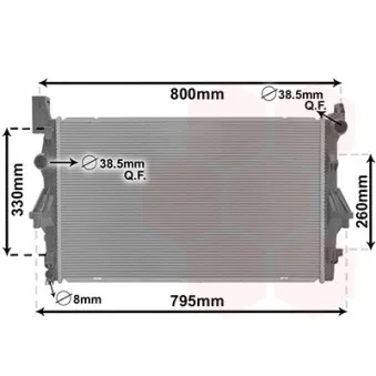 Radiateur, refroidissement du moteur VAN WEZEL