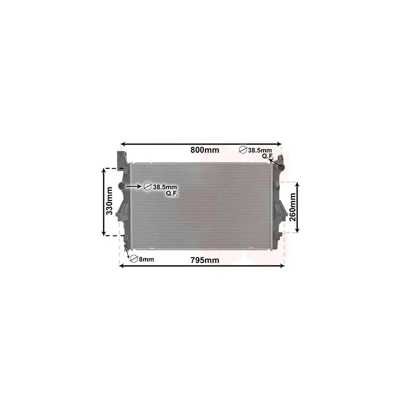 Radiateur, refroidissement du moteur VAN WEZEL 30012708