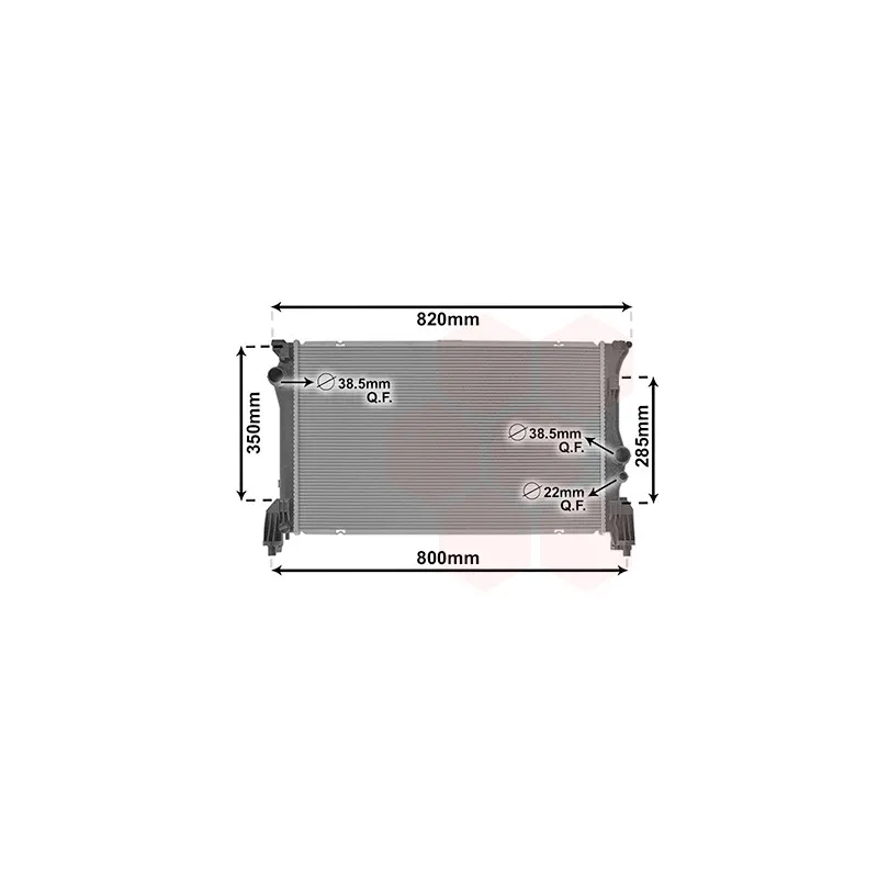 Radiateur, refroidissement du moteur VAN WEZEL 30012710