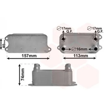 Radiateur d'huile de boîte automatique VAN WEZEL 30013702