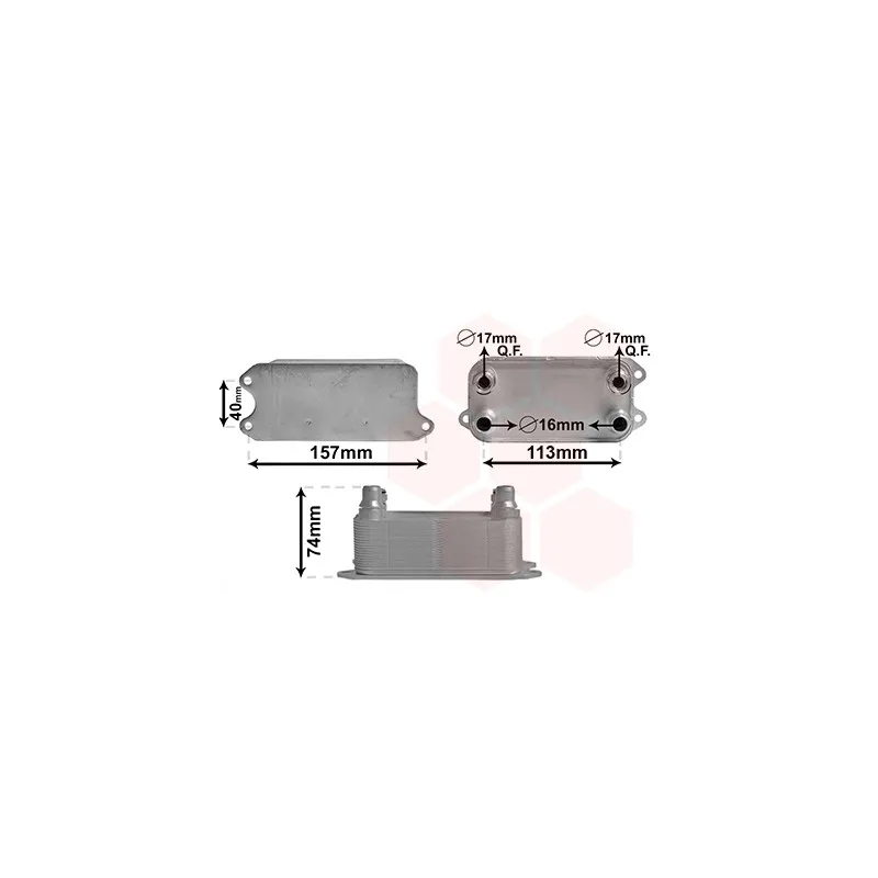 Radiateur d'huile de boîte automatique VAN WEZEL 30013702