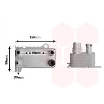 Radiateur d'huile de boîte automatique VAN WEZEL 30013704