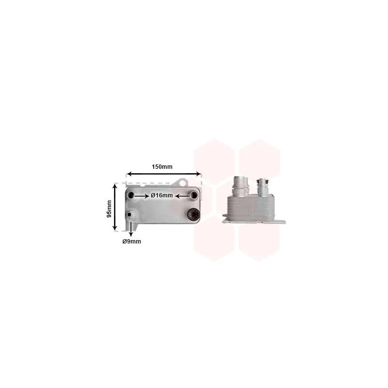 Radiateur d'huile de boîte automatique VAN WEZEL 30013704