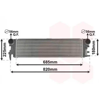 Intercooler, échangeur VAN WEZEL 30014700