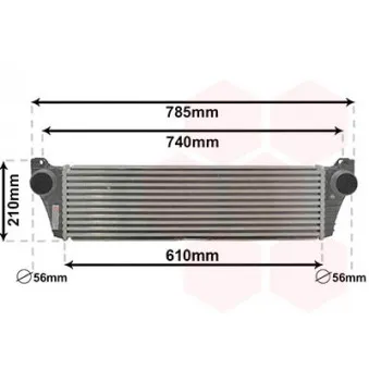 Intercooler, échangeur VAN WEZEL 30014701
