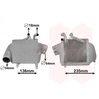 Intercooler, échangeur VAN WEZEL 30014702