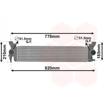 Intercooler, échangeur VAN WEZEL 30014704
