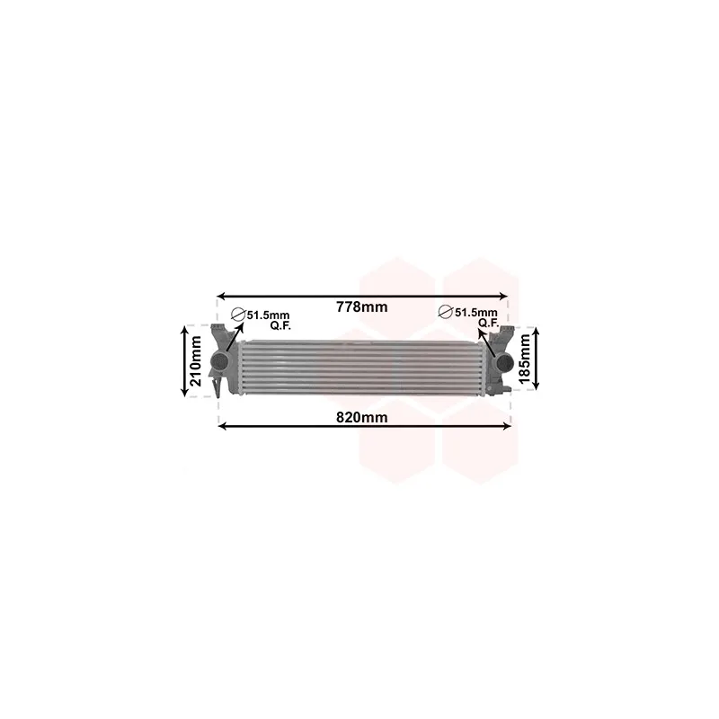Intercooler, échangeur VAN WEZEL 30014704
