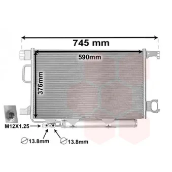 Condenseur, climatisation VAN WEZEL 30015360