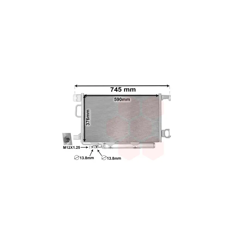 Condenseur, climatisation VAN WEZEL 30015360