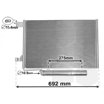 Condenseur, climatisation VAN WEZEL 30015386