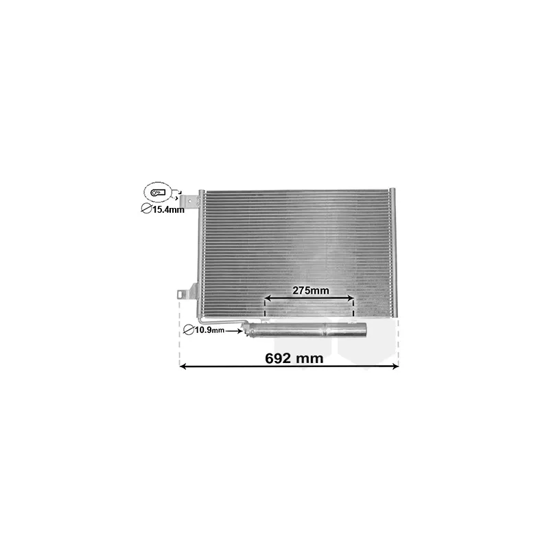 Condenseur, climatisation VAN WEZEL 30015386