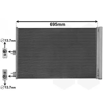 Condenseur, climatisation VAN WEZEL 30015705