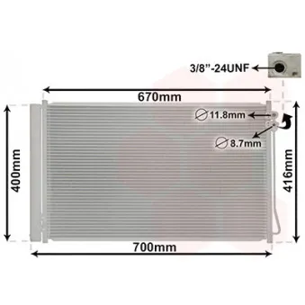 Condenseur, climatisation VAN WEZEL 30015710