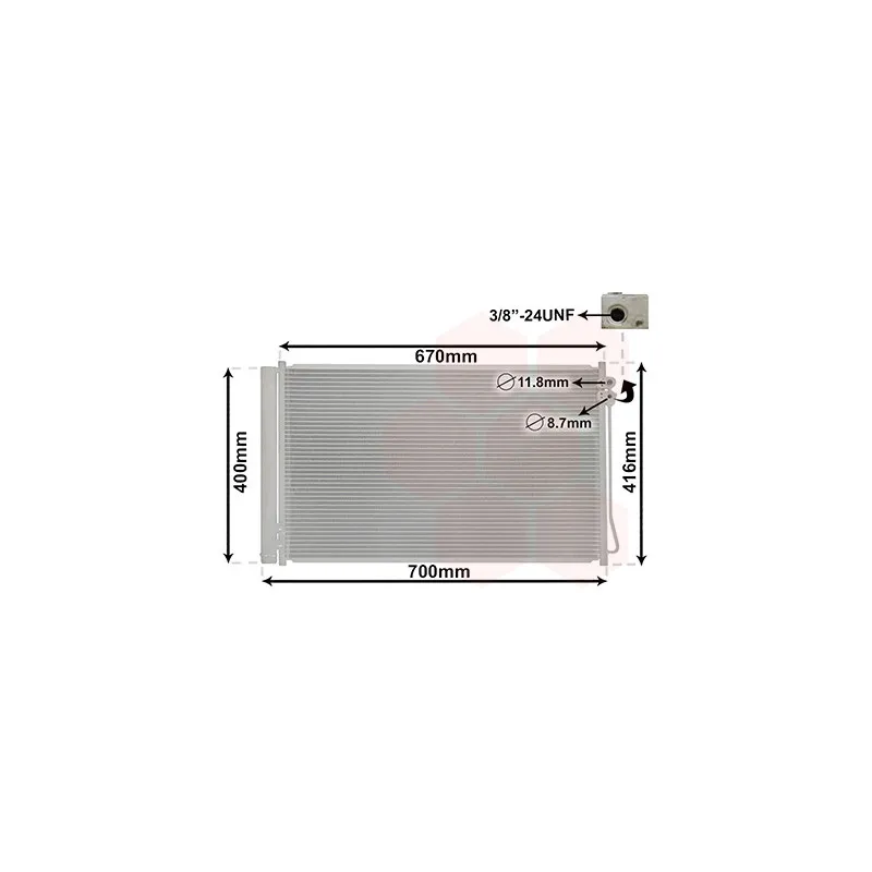 Condenseur, climatisation VAN WEZEL 30015710