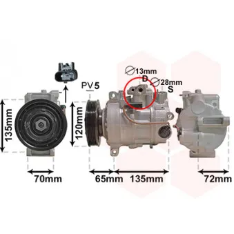 Compresseur, climatisation VAN WEZEL 3001K701