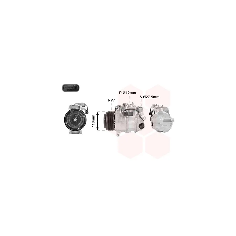 Compresseur, climatisation VAN WEZEL 3001K716