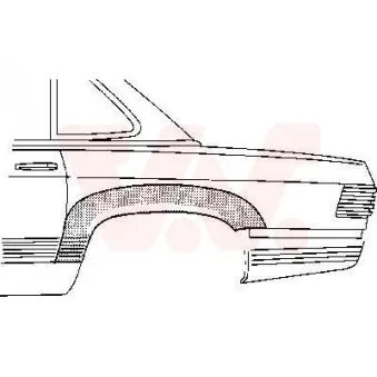 Panneau latéral arrière gauche VAN WEZEL 3008145