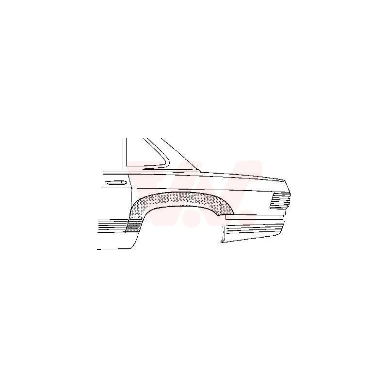 Panneau latéral arrière gauche VAN WEZEL 3008145