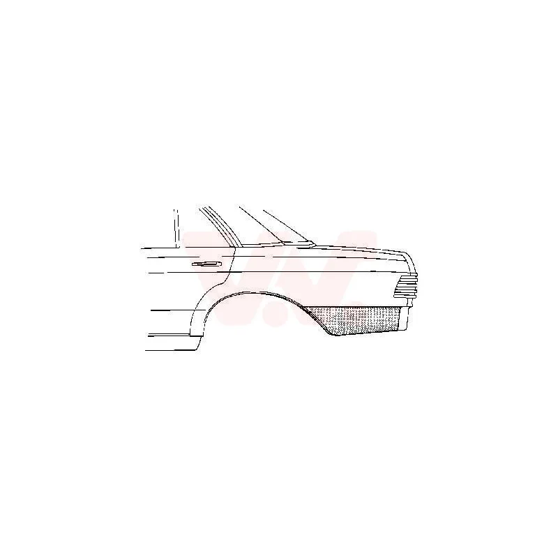 Panneau latéral arrière gauche VAN WEZEL 3010133