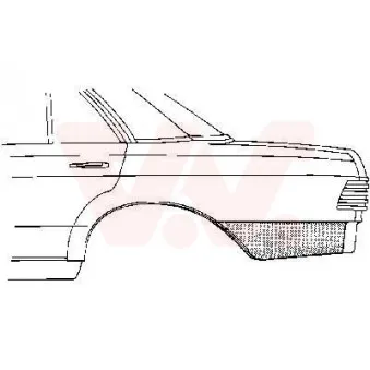 Panneau latéral arrière droit VAN WEZEL 3010134