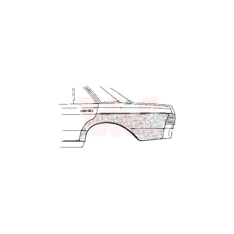 Panneau latéral arrière gauche VAN WEZEL 3010143