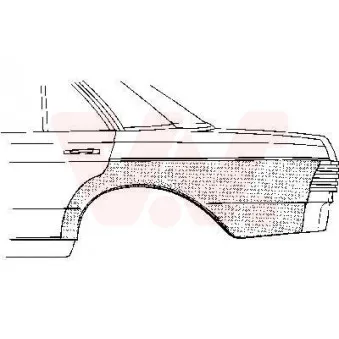 Panneau latéral arrière droit VAN WEZEL 3010144