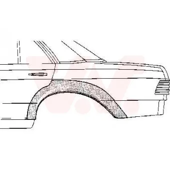 Panneau latéral arrière gauche VAN WEZEL 3010147