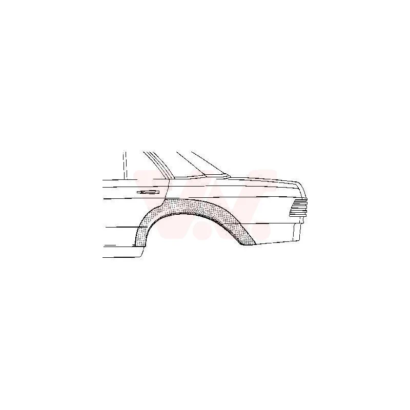 Panneau latéral arrière gauche VAN WEZEL 3010147